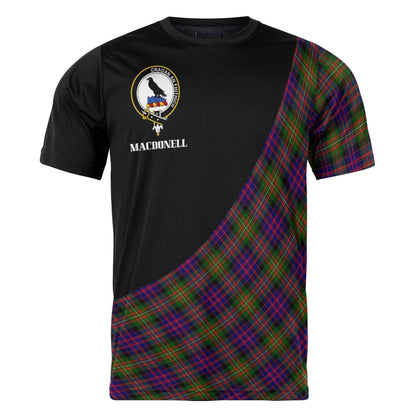 Printivon MacDonell of Glengarry Clan Tartan with Kilt Design Personalized Tee Shirt Scotland Gift For Mom and Dad