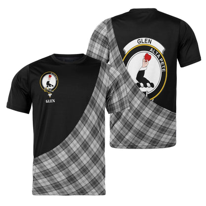 Printivon Glen Clan Tartan with Kilt Design Personalized Tee Shirt Scotland Gift For Mom and Dad