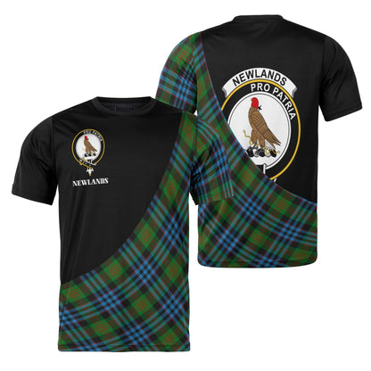 Printivon Newlands Clan Tartan with Kilt Design Personalized Tee Shirt Scotland Gift For Mom and Dad