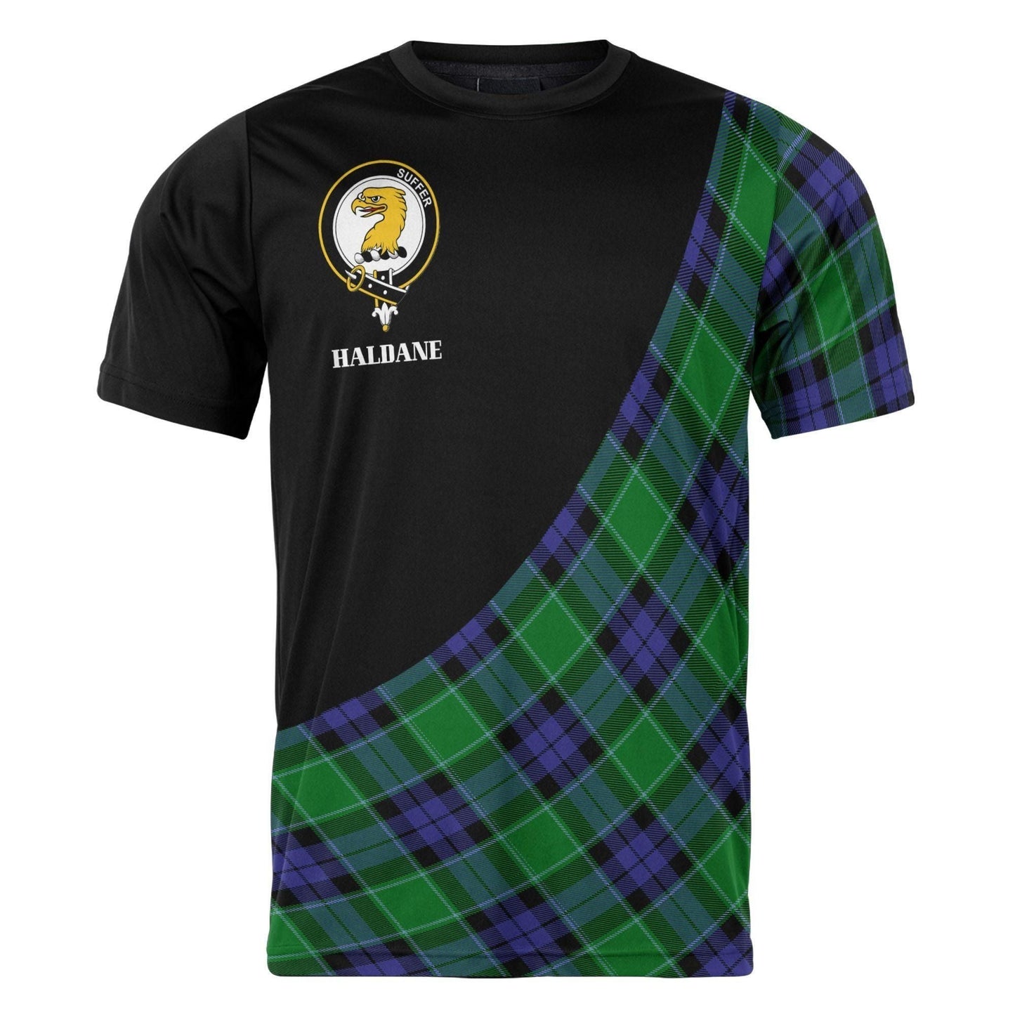 Printivon Haldane Clan Tartan with Kilt Design Personalized Tee Shirt Scotland Gift For Mom and Dad