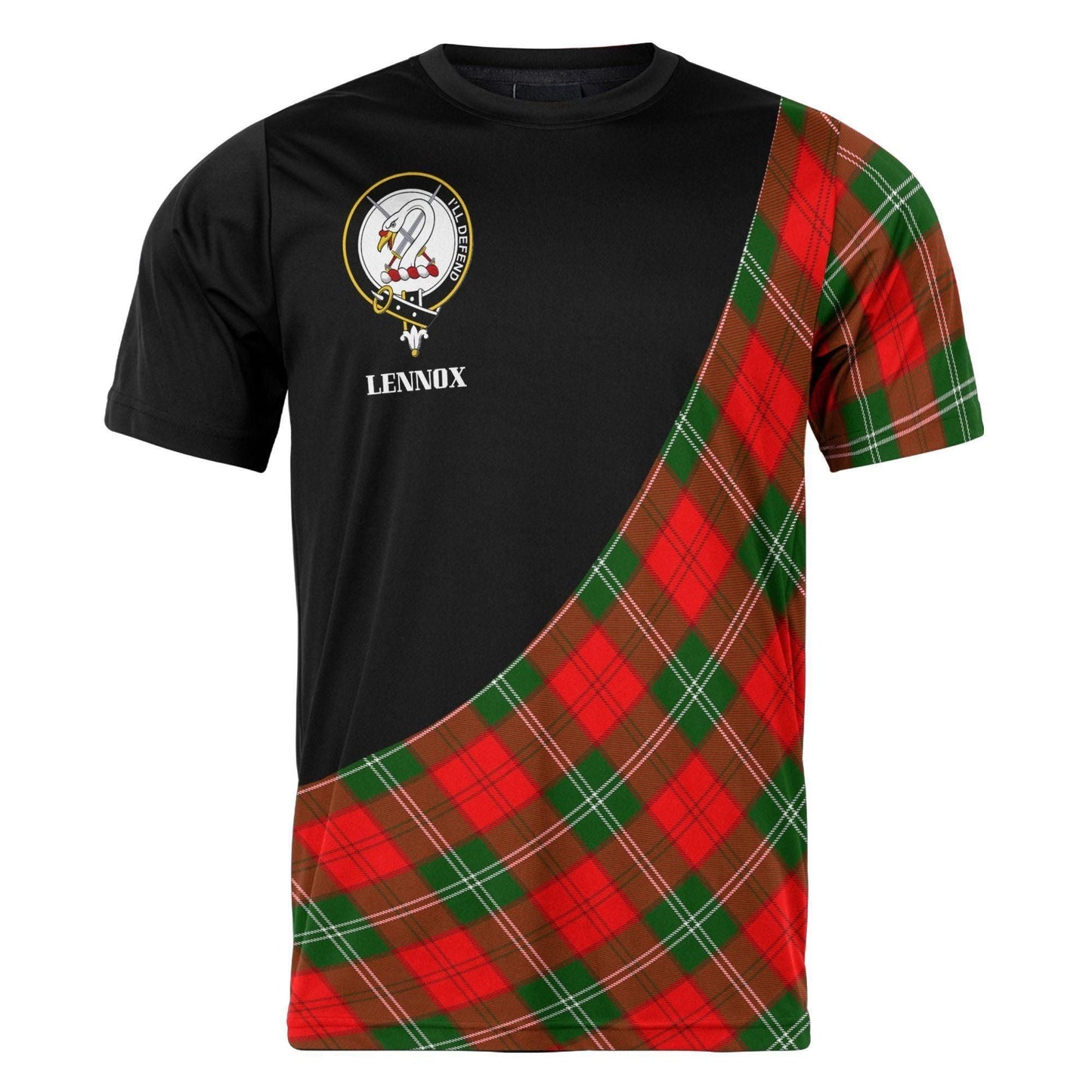 Printivon Lennox Clan Tartan with Kilt Design Personalized Tee Shirt Scotland Gift For Mom and Dad