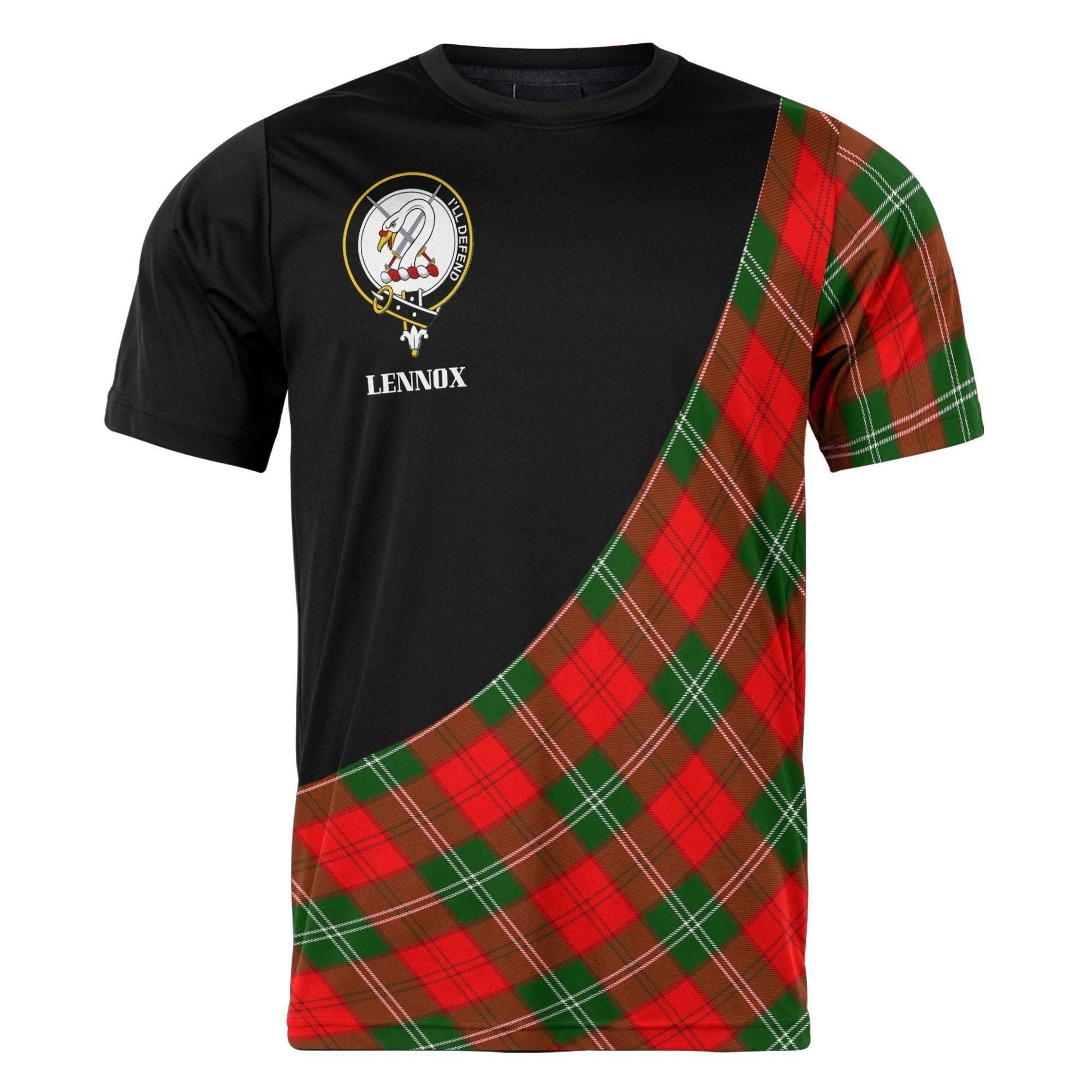 Printivon Lennox Clan Tartan with Kilt Design Personalized Tee Shirt Scotland Gift For Mom and Dad