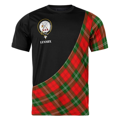 Printivon Lennox Clan Tartan with Kilt Design Personalized Tee Shirt Scotland Gift For Mom and Dad