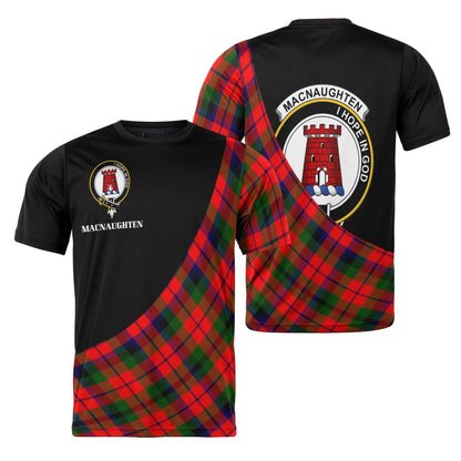 Printivon MacNaughten Clan Tartan with Kilt Design Personalized Tee Shirt Scotland Gift For Mom and Dad