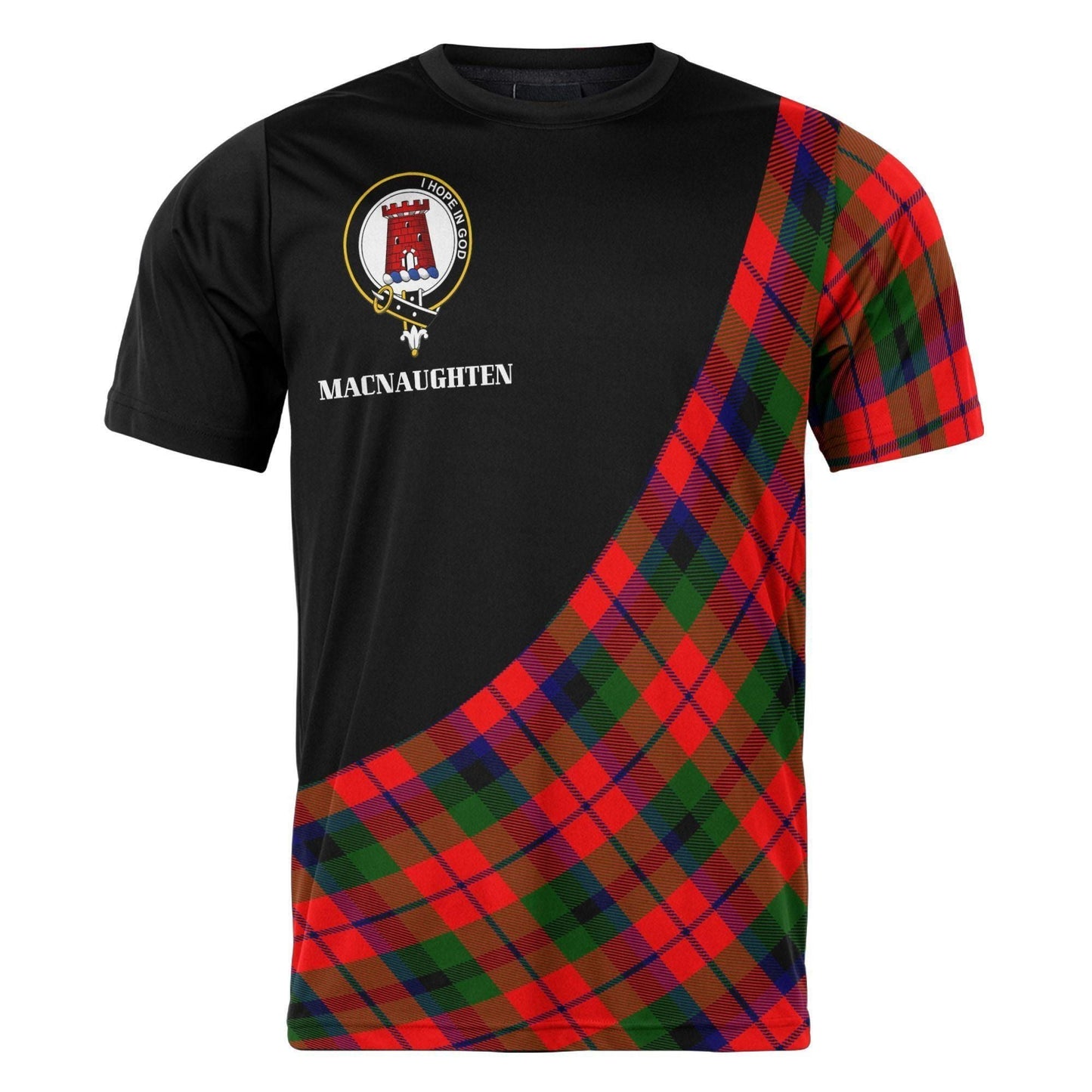 Printivon MacNaughten Clan Tartan with Kilt Design Personalized Tee Shirt Scotland Gift For Mom and Dad