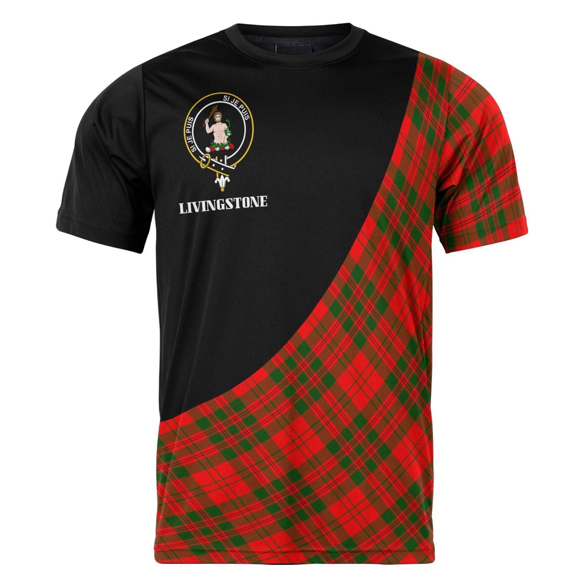 Printivon Livingstone Clan Tartan with Kilt Design Personalized Tee Shirt Scotland Gift For Mom and Dad