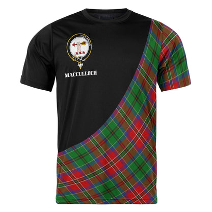 Printivon MacCulloch (McCulloch) Clan Tartan with Kilt Design Personalized Tee Shirt Scotland Gift For Mom and Dad