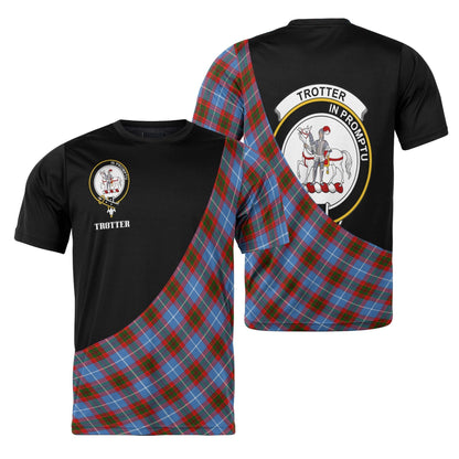 Printivon Trotter Clan Tartan with Kilt Design Personalized Tee Shirt Scotland Gift For Mom and Dad