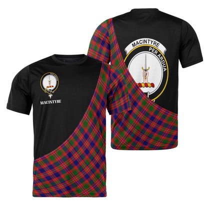 Printivon MacIntyre Clan Tartan with Kilt Design Personalized Tee Shirt Scotland Gift For Mom and Dad