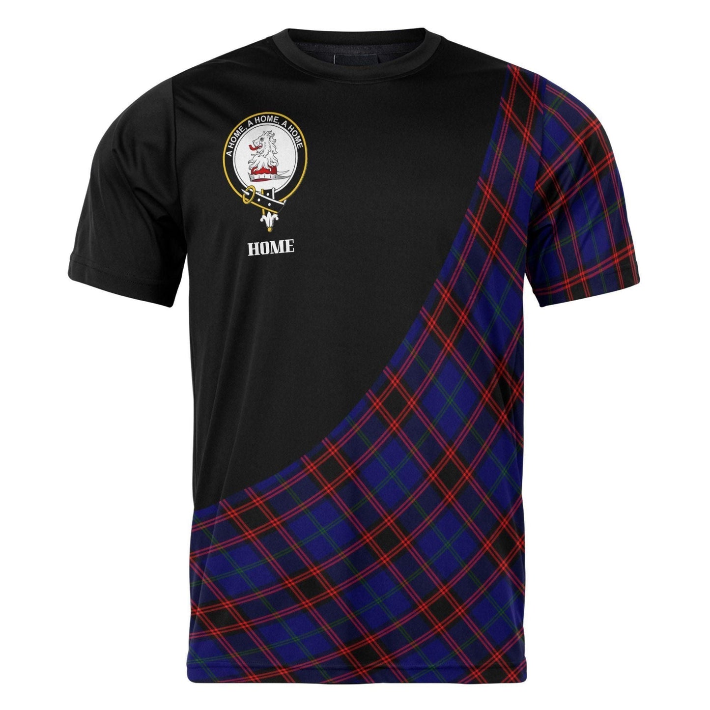 Printivon Home (or Hume) Clan Tartan with Kilt Design Personalized Tee Shirt Scotland Gift For Mom and Dad