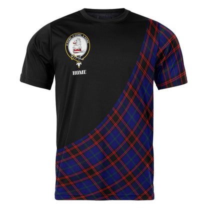 Printivon Home (or Hume) Clan Tartan with Kilt Design Personalized Tee Shirt Scotland Gift For Mom and Dad