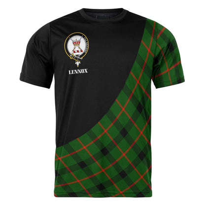 Printivon Lennox (Lennox Kincaid) Clan Tartan with Kilt Design Personalized Tee Shirt Scotland Gift For Mom and Dad