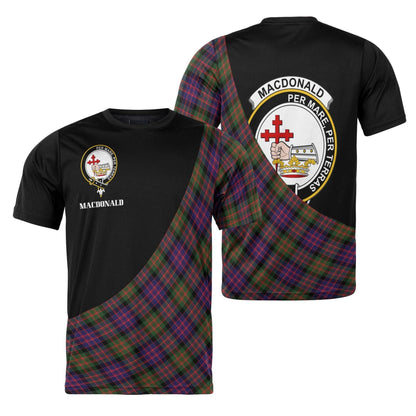Printivon MacDonald (Clan Tartan with Kilt Design Personalized Tee Shirt Scotland Gift For Mom and Dad