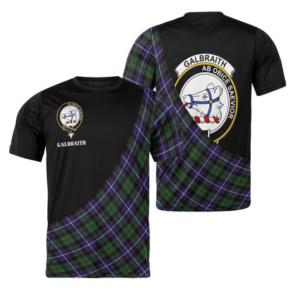 Printivon Galbraith Clan Tartan with Kilt Design Personalized Tee Shirt Scotland Gift For Mom and Dad