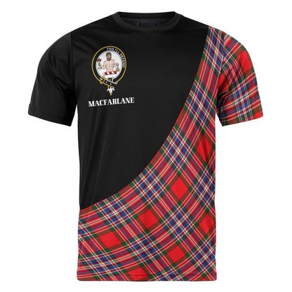 Printivon MacFarlane Clan Tartan with Kilt Design Personalized Tee Shirt Scotland Gift For Mom and Dad