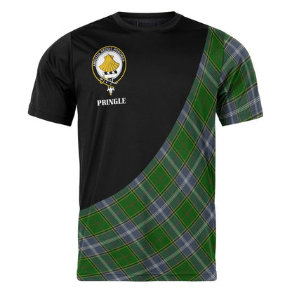 Printivon Pringle Clan Tartan with Kilt Design Personalized Tee Shirt Scotland Gift For Mom and Dad