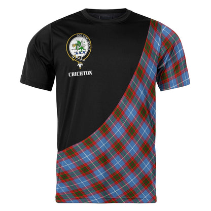 Printivon Crichton Clan Tartan with Kilt Design Personalized Tee Shirt Scotland Gift For Mom and Dad