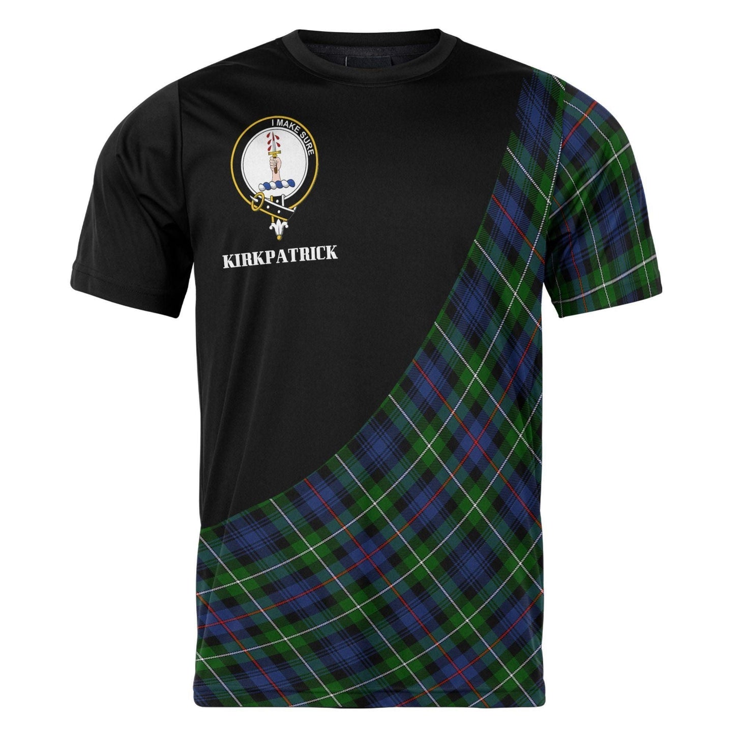 Printivon Kirkpatrick Clan Tartan with Kilt Design Personalized Tee Shirt Scotland Gift For Mom and Dad