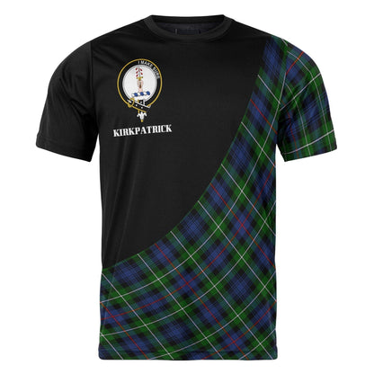Printivon Kirkpatrick Clan Tartan with Kilt Design Personalized Tee Shirt Scotland Gift For Mom and Dad