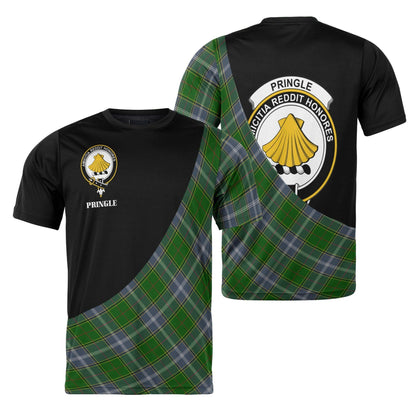 Printivon Pringle Clan Tartan with Kilt Design Personalized Tee Shirt Scotland Gift For Mom and Dad