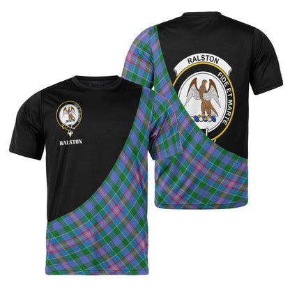 Printivon Ralston Clan Tartan with Kilt Design Personalized Tee Shirt Scotland Gift For Mom and Dad