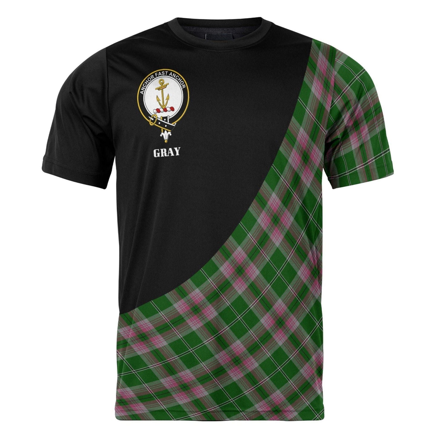 Printivon Gray Clan Tartan with Kilt Design Personalized Tee Shirt Scotland Gift For Mom and Dad