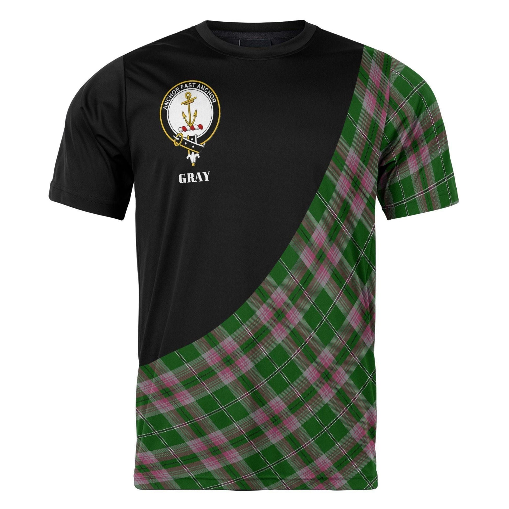 Printivon Gray Clan Tartan with Kilt Design Personalized Tee Shirt Scotland Gift For Mom and Dad