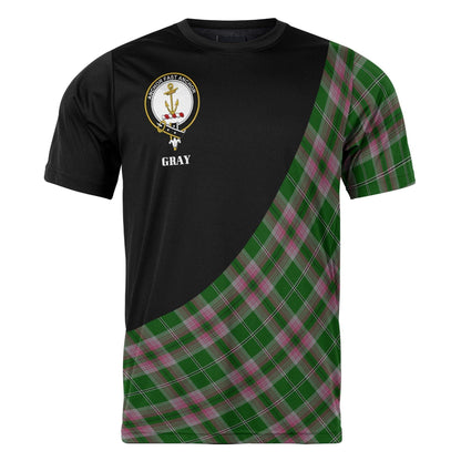Printivon Gray Clan Tartan with Kilt Design Personalized Tee Shirt Scotland Gift For Mom and Dad