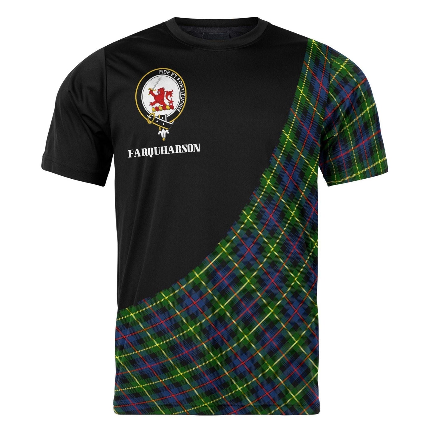 Printivon Farquharson Clan Tartan with Kilt Design Personalized Tee Shirt Scotland Gift For Mom and Dad
