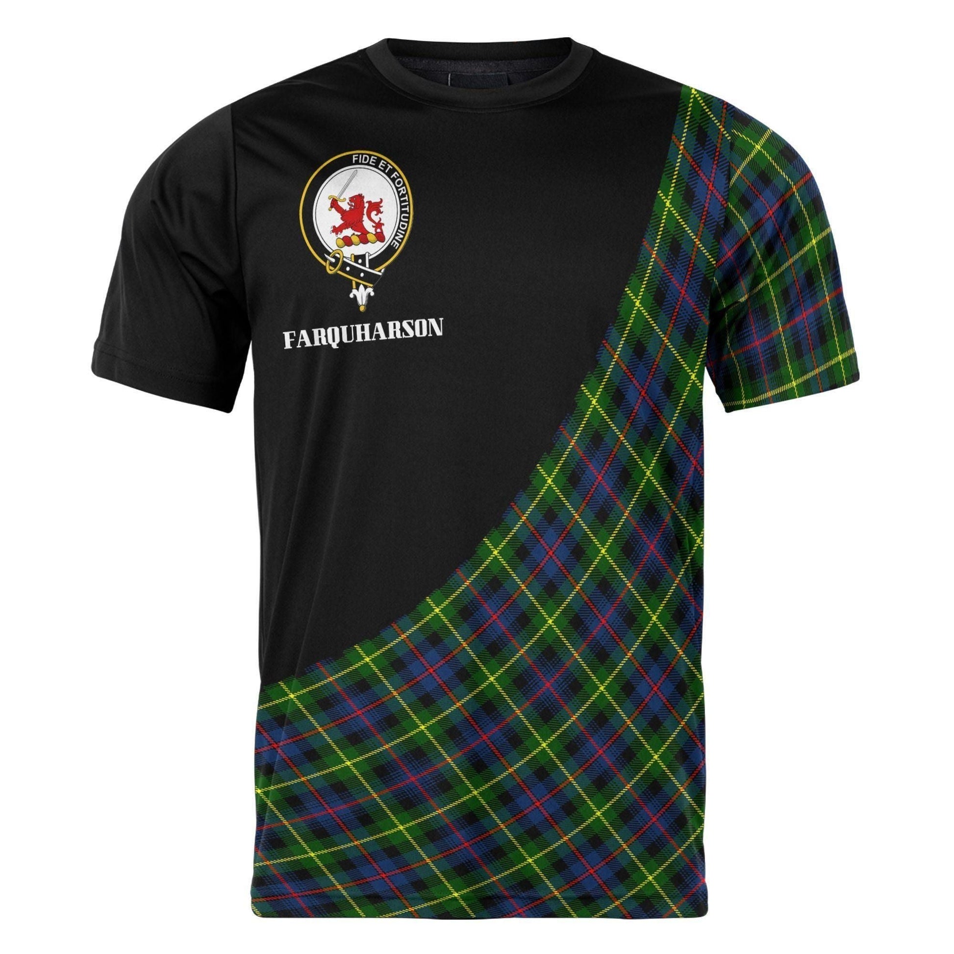 Printivon Farquharson Clan Tartan with Kilt Design Personalized Tee Shirt Scotland Gift For Mom and Dad