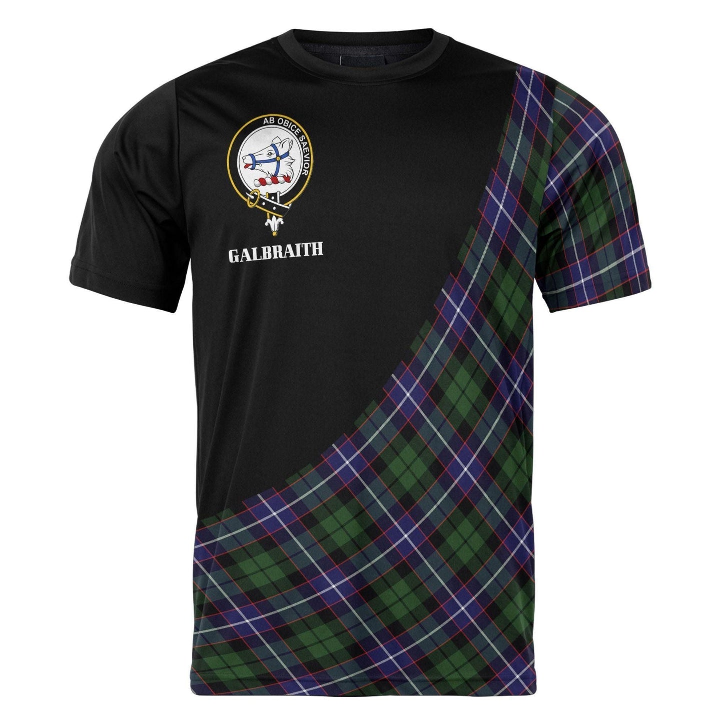 Printivon Galbraith Clan Tartan with Kilt Design Personalized Tee Shirt Scotland Gift For Mom and Dad
