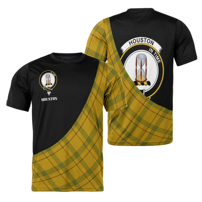 Printivon Houston Clan Tartan with Kilt Design Personalized Tee Shirt Scotland Gift For Mom and Dad