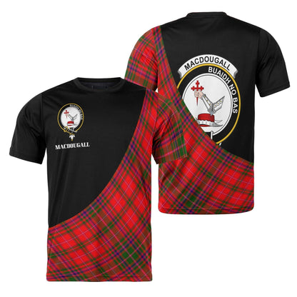Printivon MacDougall Clan Tartan with Kilt Design Personalized Tee Shirt Scotland Gift For Mom and Dad
