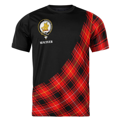 Printivon MacIver Clan Tartan with Kilt Design Personalized Tee Shirt Scotland Gift For Mom and Dad