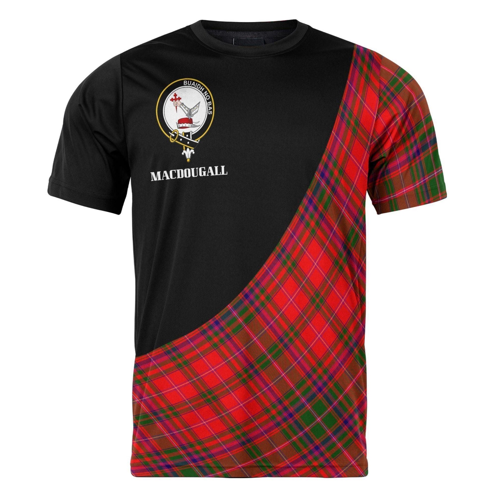 Printivon MacDougall Clan Tartan with Kilt Design Personalized Tee Shirt Scotland Gift For Mom and Dad