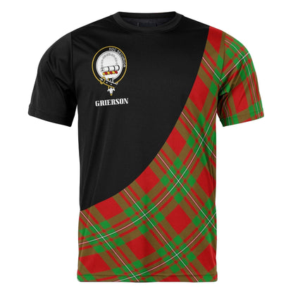 Printivon Grierson Clan Tartan with Kilt Design Personalized Tee Shirt Scotland Gift For Mom and Dad