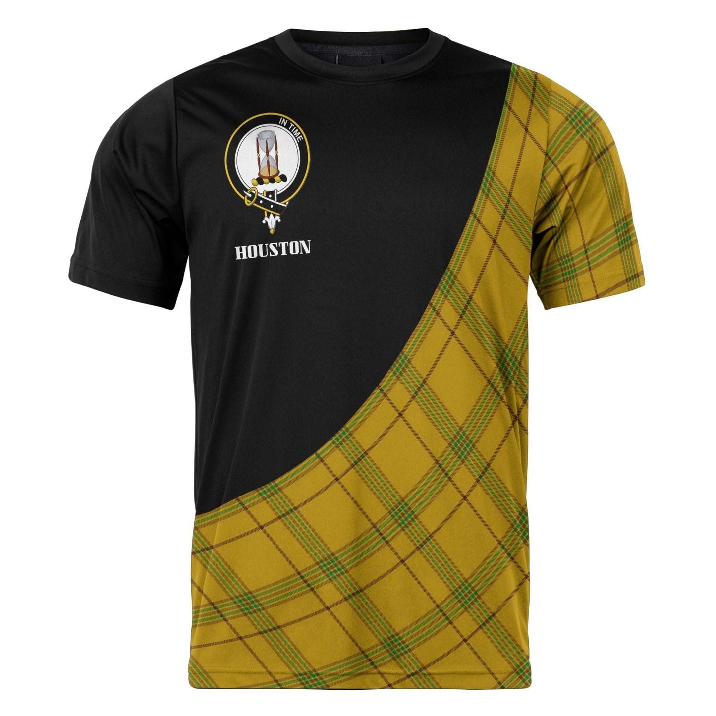 Printivon Houston Clan Tartan with Kilt Design Personalized Tee Shirt Scotland Gift For Mom and Dad
