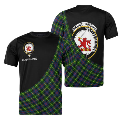 Printivon Farquharson Clan Tartan with Kilt Design Personalized Tee Shirt Scotland Gift For Mom and Dad