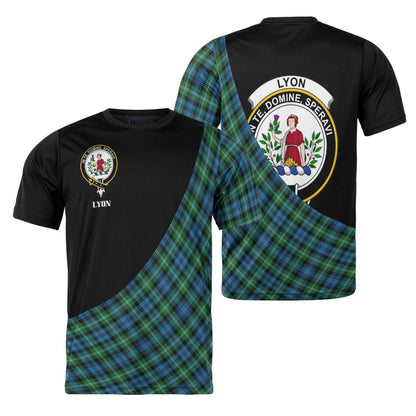 Printivon Lyon Clan Tartan with Kilt Design Personalized Tee Shirt Scotland Gift For Mom and Dad