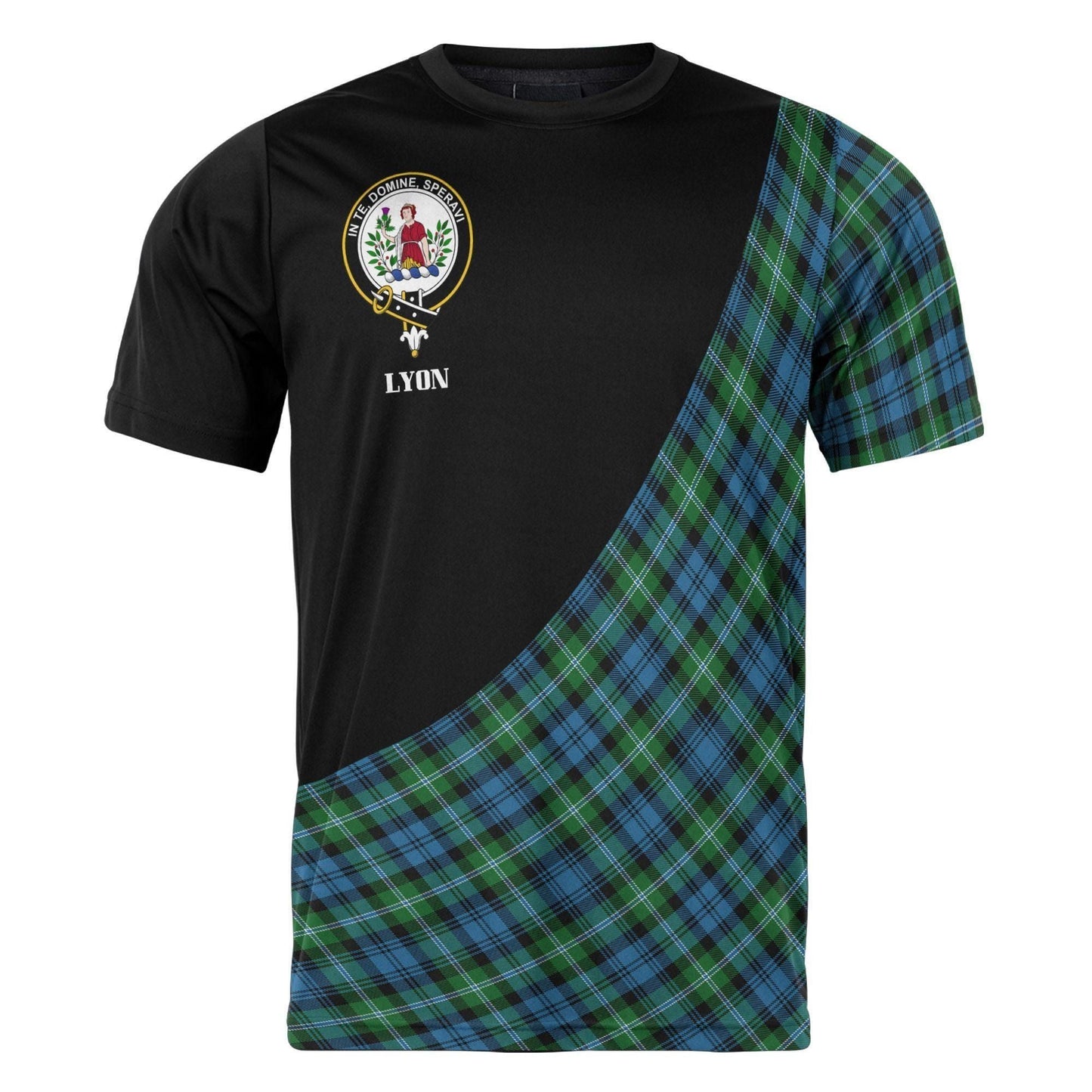 Printivon Lyon Clan Tartan with Kilt Design Personalized Tee Shirt Scotland Gift For Mom and Dad