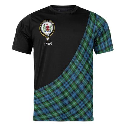 Printivon Lyon Clan Tartan with Kilt Design Personalized Tee Shirt Scotland Gift For Mom and Dad