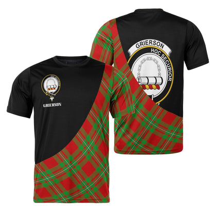 Printivon Grierson Clan Tartan with Kilt Design Personalized Tee Shirt Scotland Gift For Mom and Dad