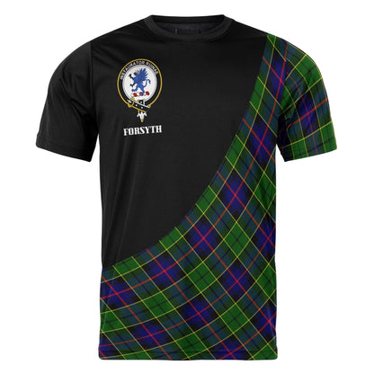 Printivon Forsyth Clan Tartan with Kilt Design Personalized Tee Shirt Scotland Gift For Mom and Dad