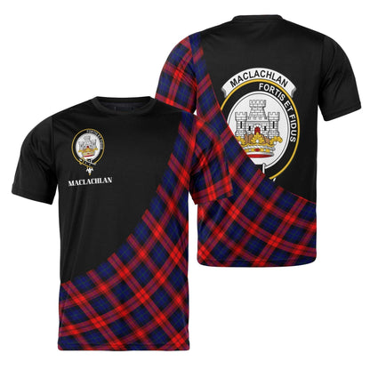 Printivon MacLachlan Clan Tartan with Kilt Design Personalized Tee Shirt Scotland Gift For Mom and Dad