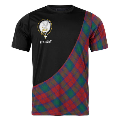 Printivon Lindsay Clan Tartan with Kilt Design Personalized Tee Shirt Scotland Gift For Mom and Dad