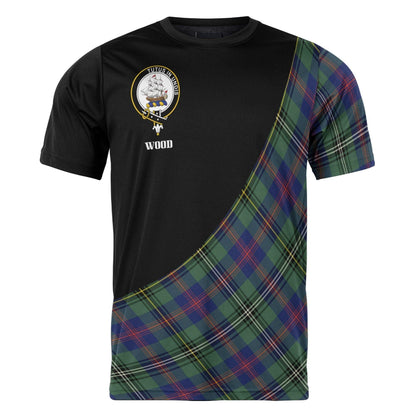 Printivon Wood Clan Tartan with Kilt Design Personalized Tee Shirt Scotland Gift For Mom and Dad