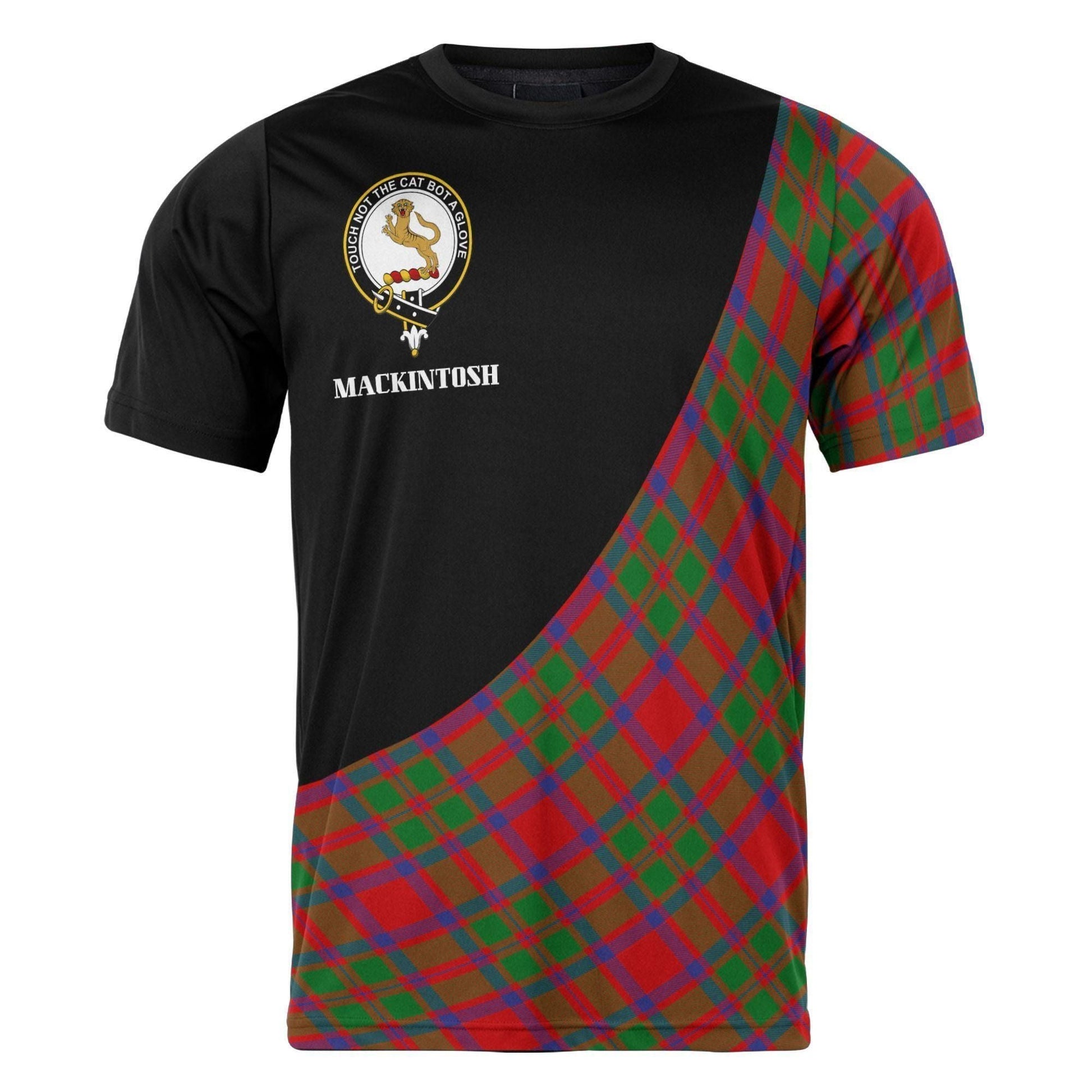 Printivon MacKintosh Clan Tartan with Kilt Design Personalized Tee Shirt Scotland Gift For Mom and Dad