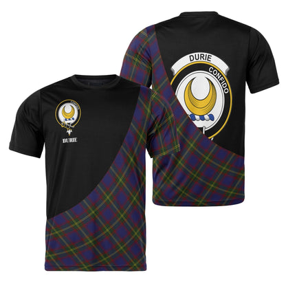 Printivon Durie Clan Tartan with Kilt Design Personalized Tee Shirt Scotland Gift For Mom and Dad