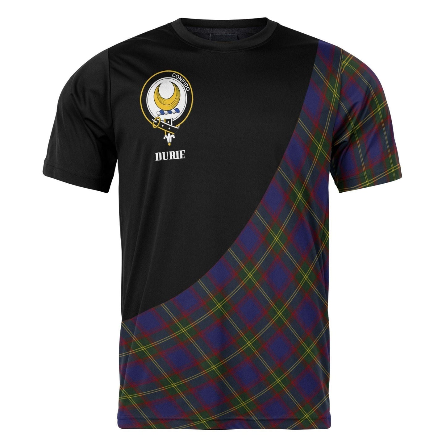 Printivon Durie Clan Tartan with Kilt Design Personalized Tee Shirt Scotland Gift For Mom and Dad