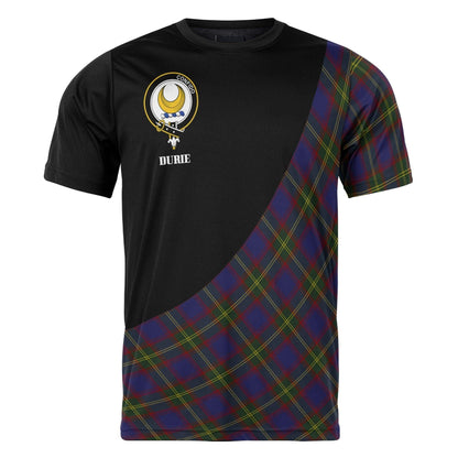 Printivon Durie Clan Tartan with Kilt Design Personalized Tee Shirt Scotland Gift For Mom and Dad